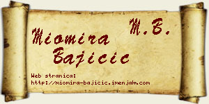 Miomira Bajičić vizit kartica